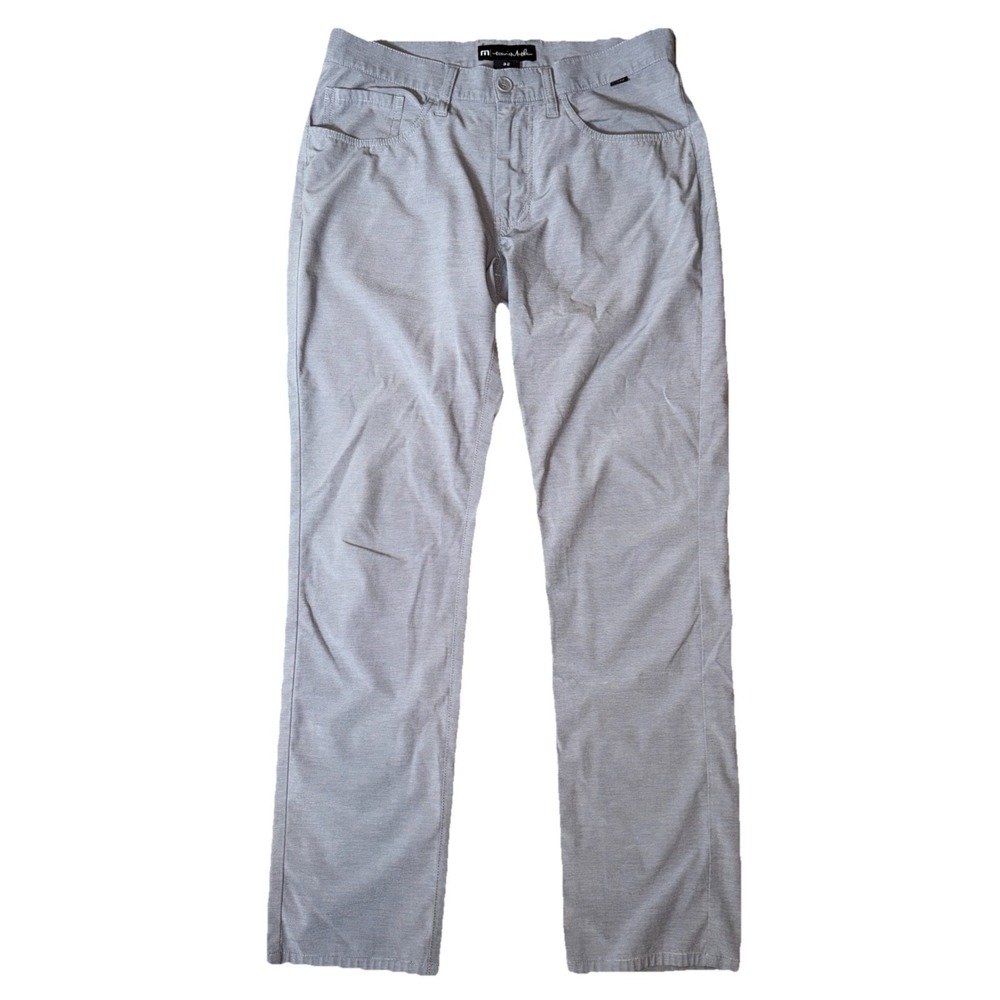 TRAVIS MATHEW Performance Golf Pants Khaki Stretch Men Gray Size 32 (32x30.5")